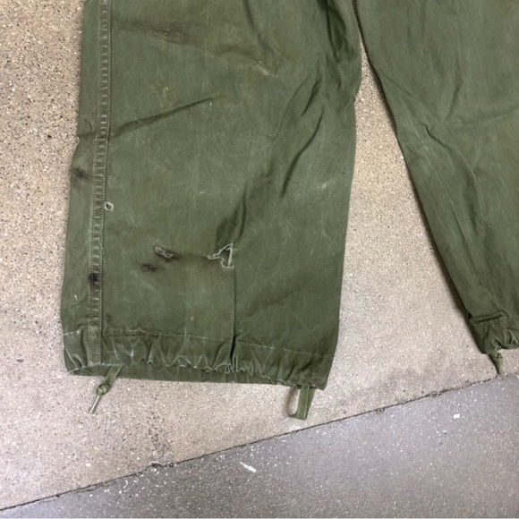 Vintage M-1951 Field Pants Mens 32x32 Green Cargo Utility 50s Shell Trousers WW2 - Picture 10 of 11